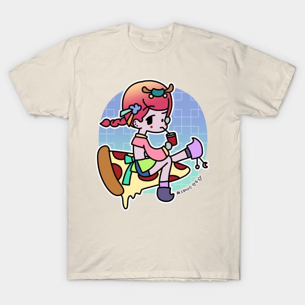 Pizza carpet T-Shirt by spacemandu